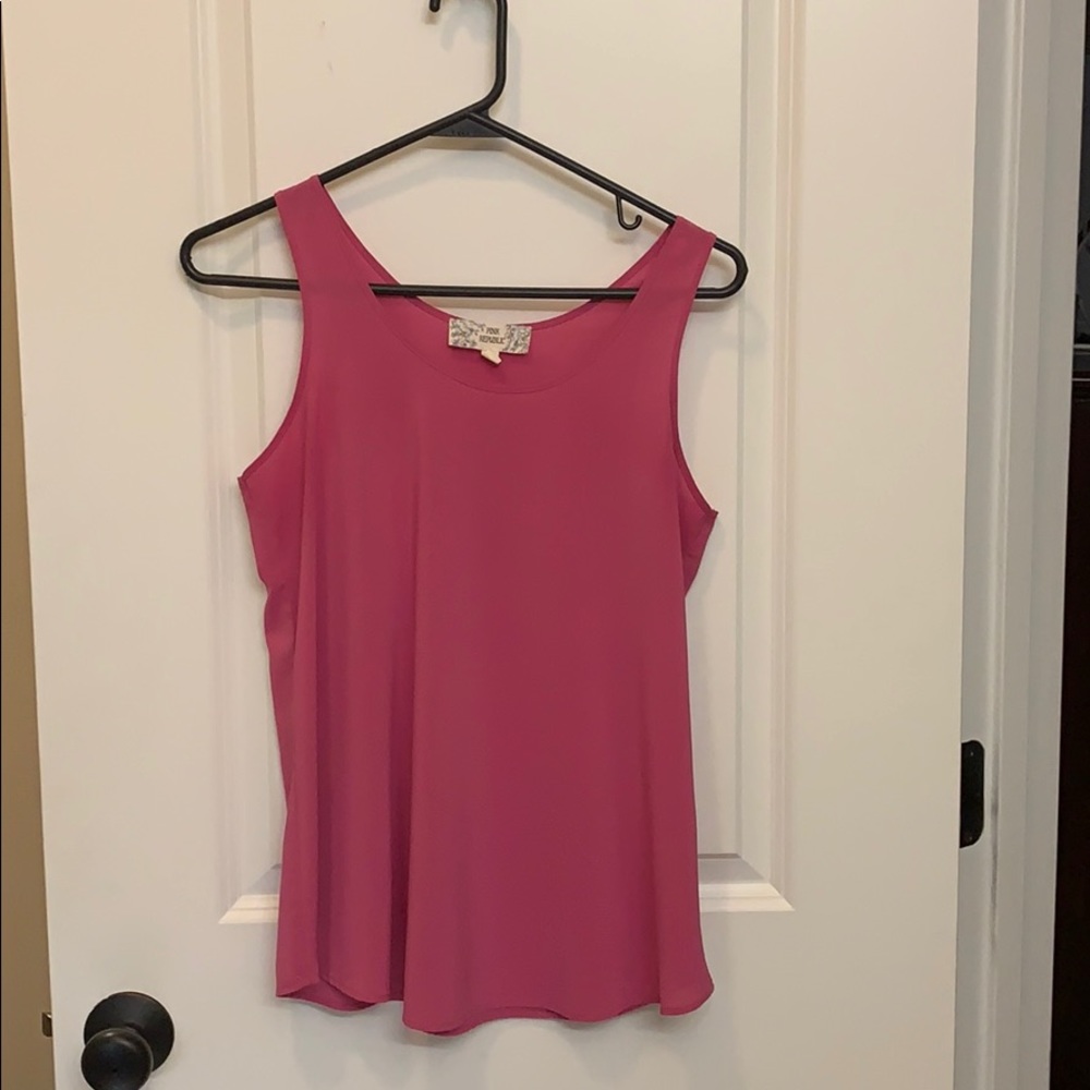 Pink Sleeveless Blouse